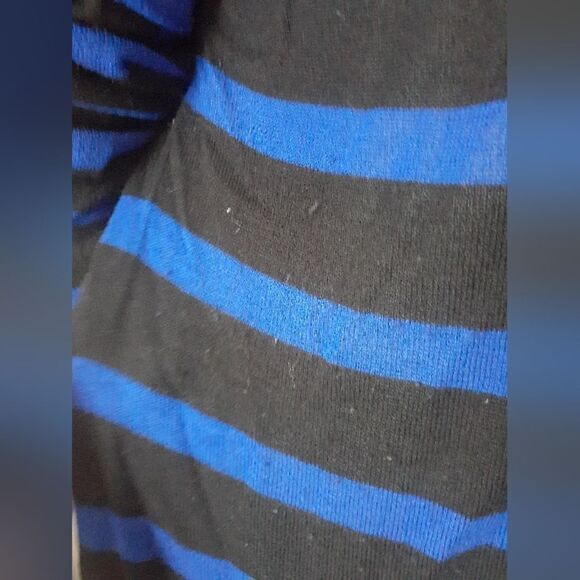 Zara Black and Blue Striped Women's Sweater - Picture 3 of 11